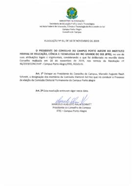 Resolução 61/2019
