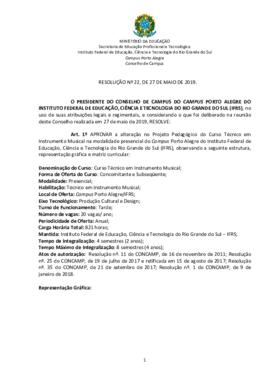 Resolução 22/2019