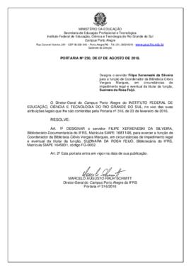 Portaria 230/2018