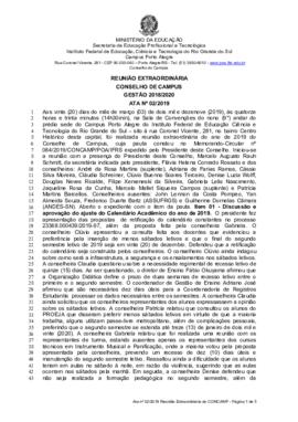Ata 02/2019 - Reunião Extraordinária