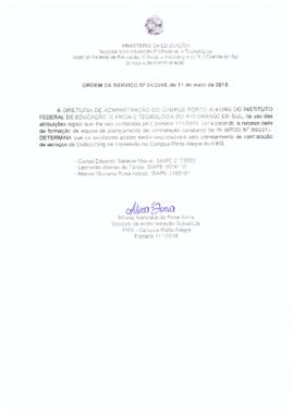 Ordem de Serviço 04/2018