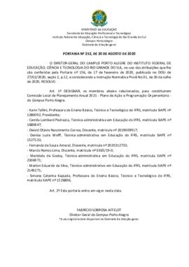 Portaria 252/2020