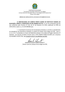 Ordem de Serviço 04/2019