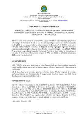 Edital 006/2019