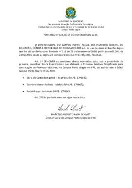 Portaria 328/2019 - revogada