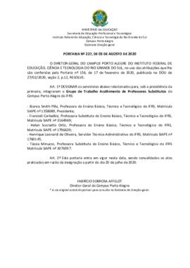 Portaria 227/2020