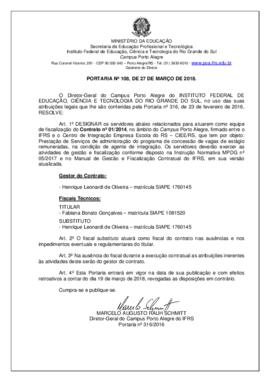 Portaria 108/2018