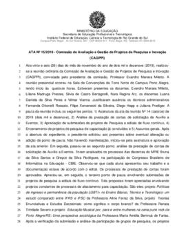 Ata CAGPPI 15/2019