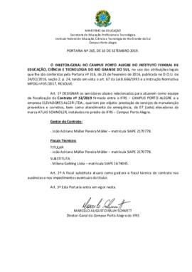 Portaria 265/2019