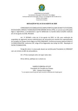 Resolução 30/2020