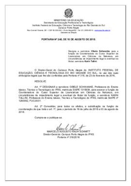 Portaria 240/2018