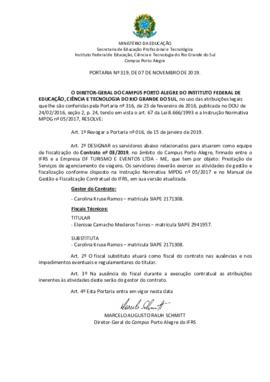 Portaria 319/2019 - revogada