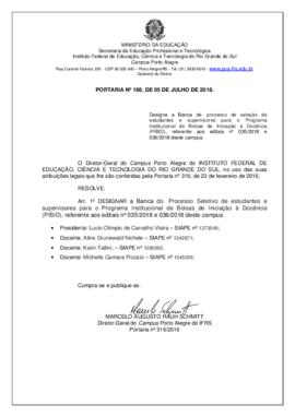 Portaria 188/2018