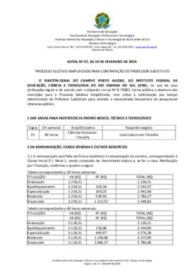 Edital 007/2019