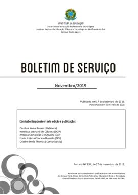 Boletim de serviço Novembro/ 2019