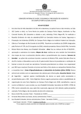 Ata 07/2019 - Reunião Ordinária