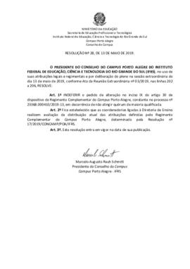 Resolução 28/2019