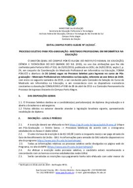 Edital 019/2019
