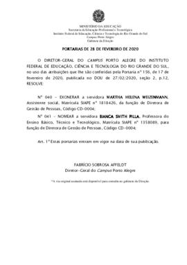 Portarias 40/2020 e 41/2020