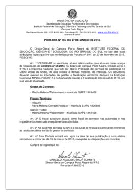 Portaria 105/2018