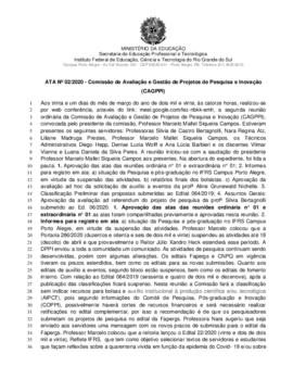 Ata 02/2020 - Reunião Ordinária