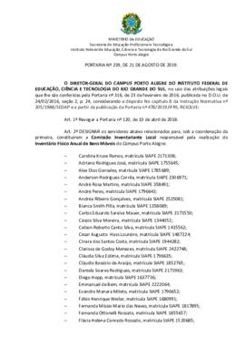 Portaria 239/2019