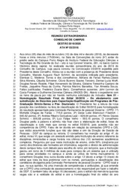 Ata 03/2018 - Reunião Extraordinária