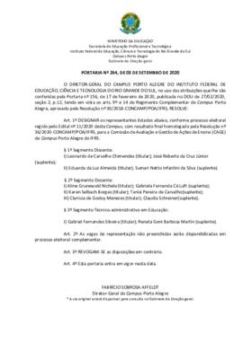 Portaria 264/2020 - revogada