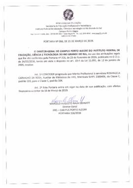 Portaria 066/2019