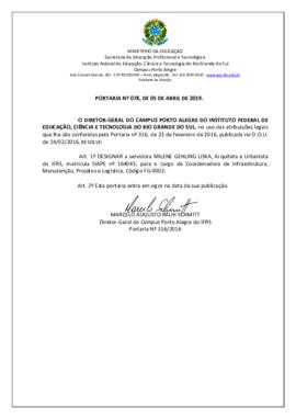 Portaria 078/2019