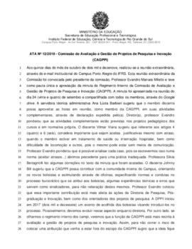 Ata CAGPPI 12/2019