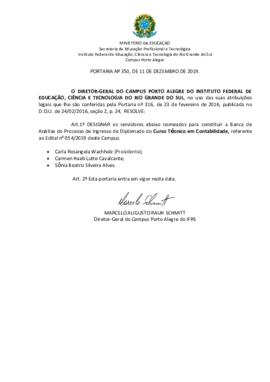 Portaria 350/2019