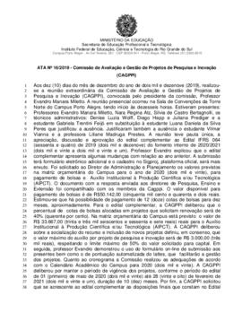 Ata CAGPPI 16/2019