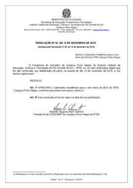 Resolução 52/2018