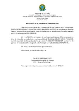 Resolução 46/2020