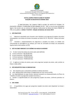 Edital 020/2019