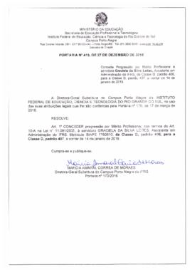 Portaria 415/2018