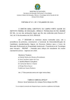 Portaria 11/2020