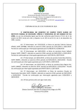 Portaria 034/ 2019