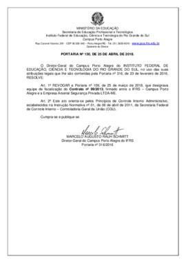 Portaria 130/2018