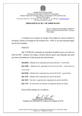 Resolução 24/2018