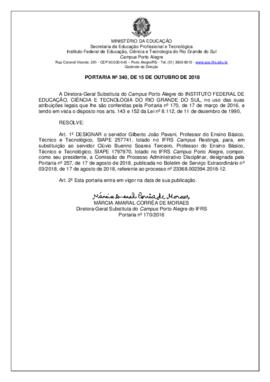 Portaria 340/2018