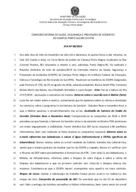 Ata 08/2019 - Reunião Ordinária
