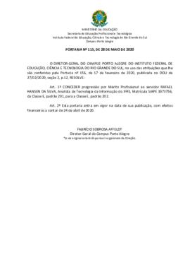 Portaria 115/2020