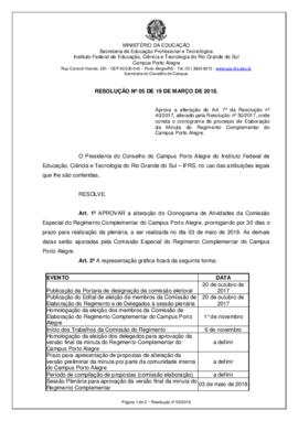 Resolução 05/2018