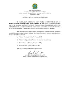 Portaria 270/2019