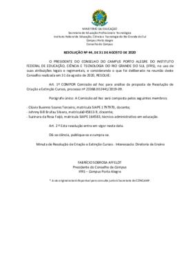 Resolução 44/2020