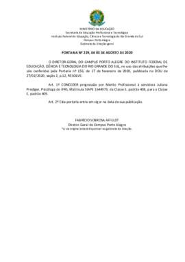 Portaria 229/2020