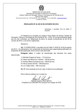 Resolução 40/2018
