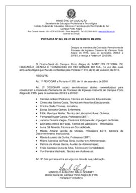 Portaria 324/2018